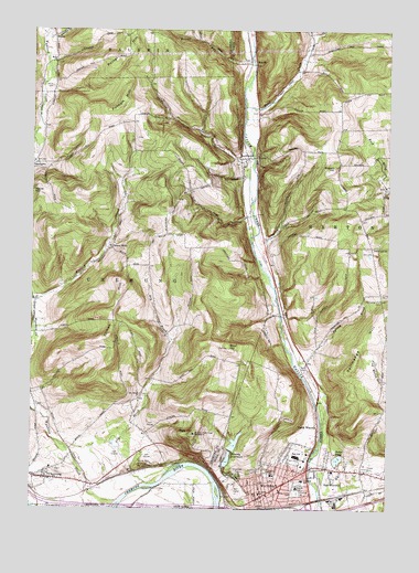 Waverly, NY USGS Topographic Map