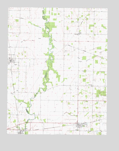 Bone Gap, IL USGS Topographic Map