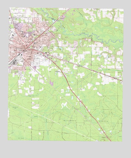 Waycross East, GA USGS Topographic Map