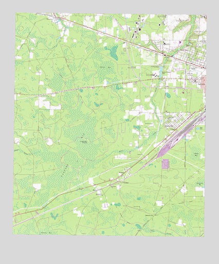 Waycross West, GA USGS Topographic Map