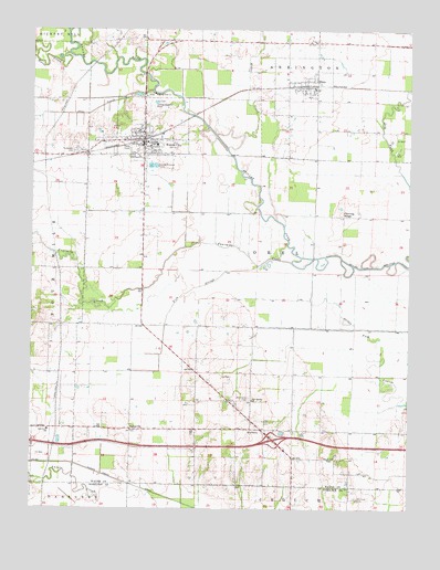 Wayne City, IL USGS Topographic Map