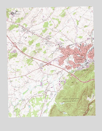 Waynesboro West, VA USGS Topographic Map