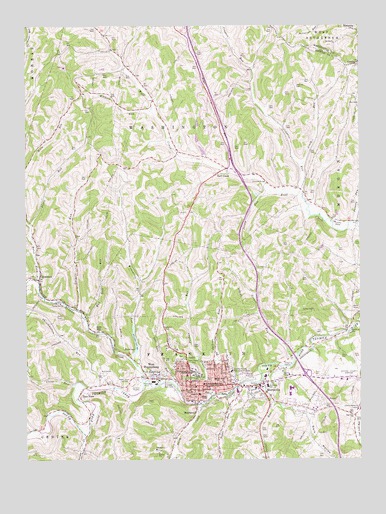 Waynesburg, PA USGS Topographic Map