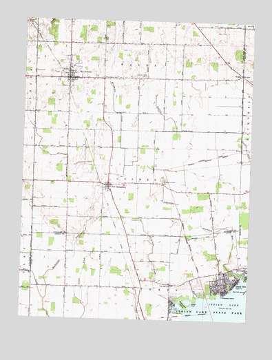 Waynesfield, OH USGS Topographic Map