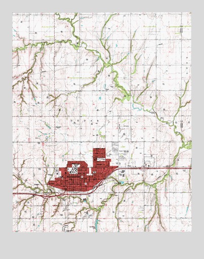 Weatherford, OK USGS Topographic Map