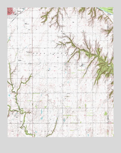 Weatherford NW, OK USGS Topographic Map