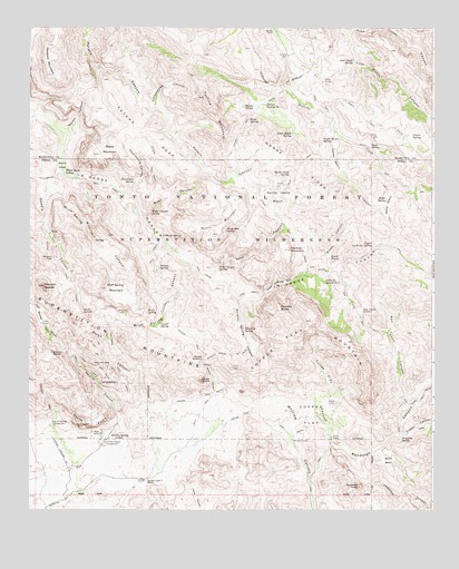 Weavers Needle, AZ USGS Topographic Map