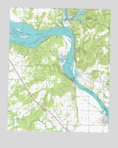 Webbers Falls, OK USGS Topographic Map
