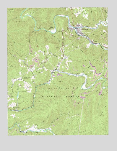 Webster Springs, WV USGS Topographic Map