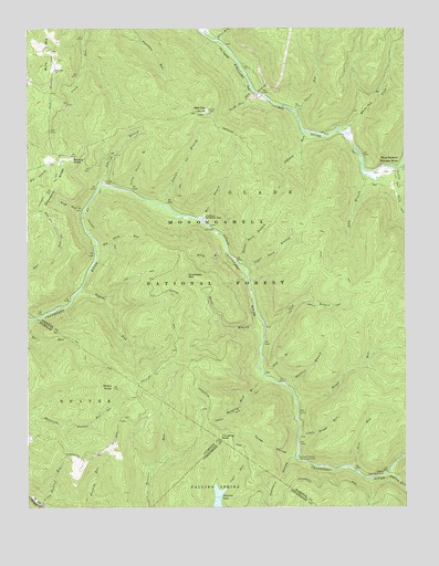 Webster Springs SW, WV USGS Topographic Map