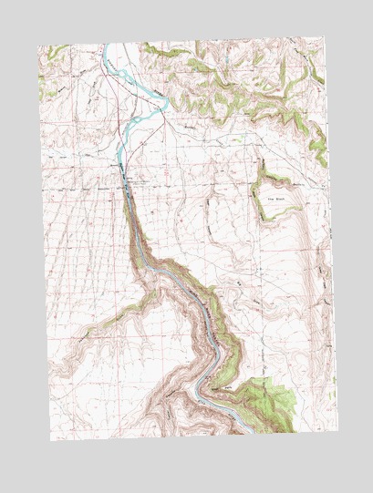 Wedding of the Waters, WY USGS Topographic Map