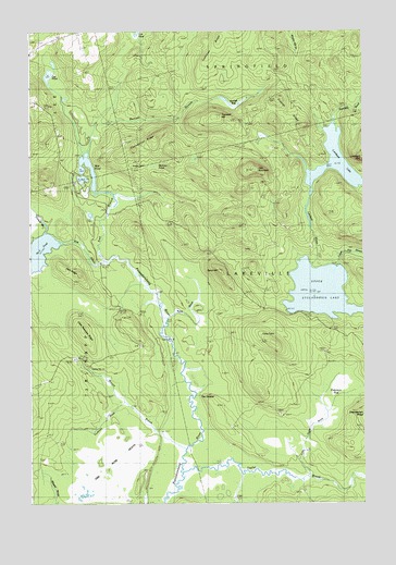 Weir Pond, ME USGS Topographic Map