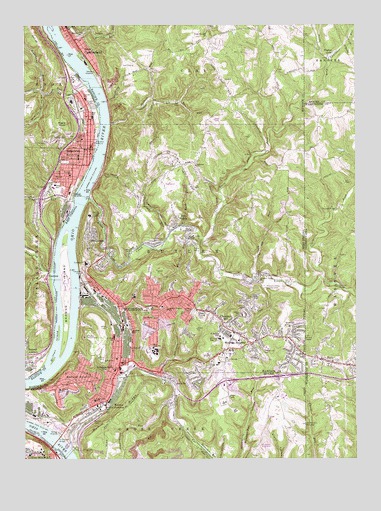 Weirton, WV USGS Topographic Map