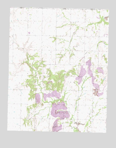 Welch NW, OK USGS Topographic Map