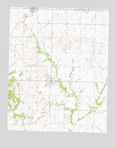 Welch South, OK USGS Topographic Map