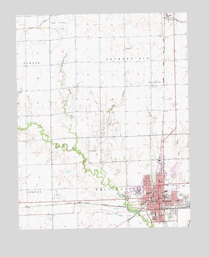 Wellington, KS USGS Topographic Map