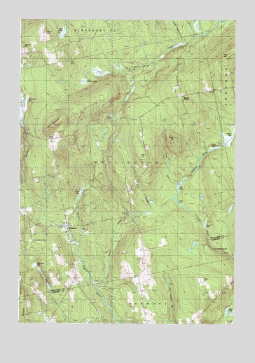 Wellington, ME USGS Topographic Map