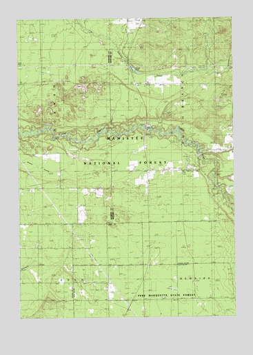Wellston NE, MI USGS Topographic Map