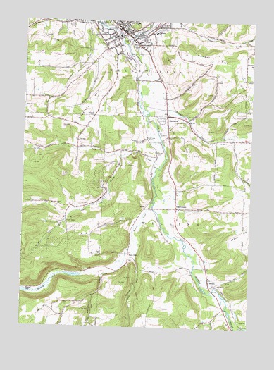 Wellsville South, NY USGS Topographic Map