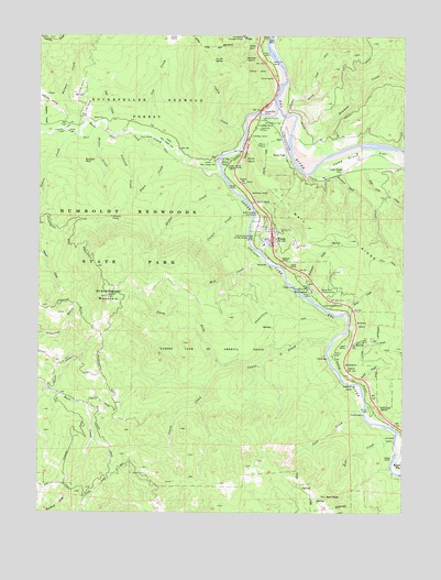 Weott, CA USGS Topographic Map