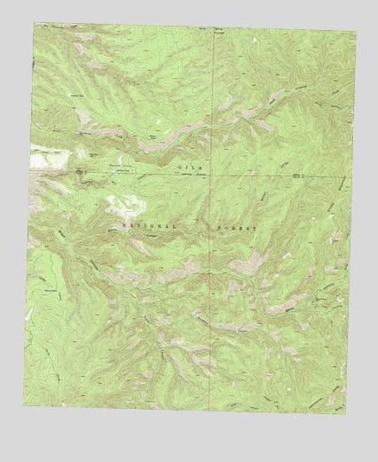 Bonner Canyon, NM USGS Topographic Map
