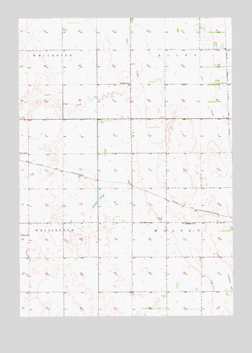 Wessington NE, SD USGS Topographic Map