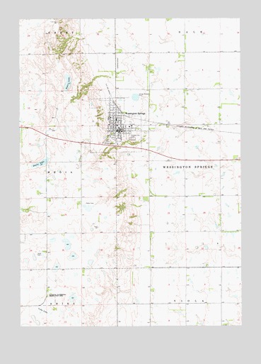Wessington Springs, SD USGS Topographic Map