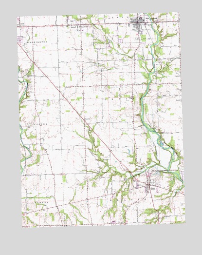 West Alexandria, OH USGS Topographic Map