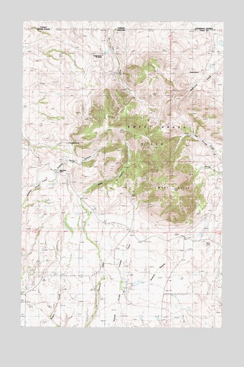 West Butte, MT USGS Topographic Map