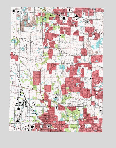 West Chicago, IL USGS Topographic Map