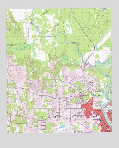 West Monroe North, LA USGS Topographic Map