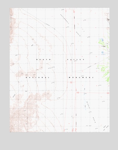 West of Furnace Creek, CA USGS Topographic Map