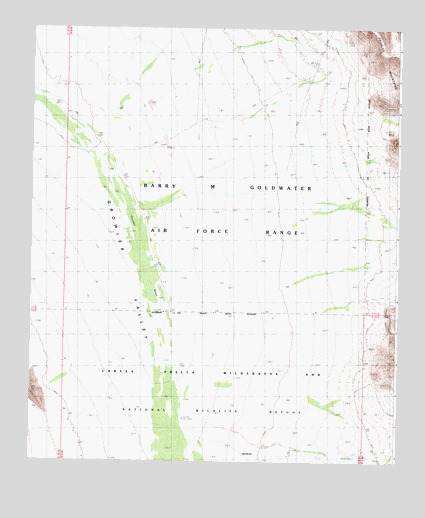 West of Growler Peak, AZ USGS Topographic Map