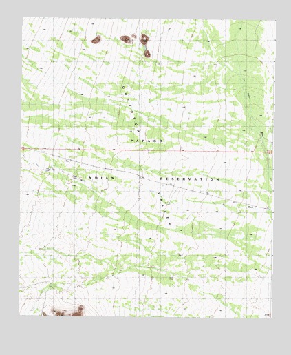 West of Pisinimo, AZ USGS Topographic Map