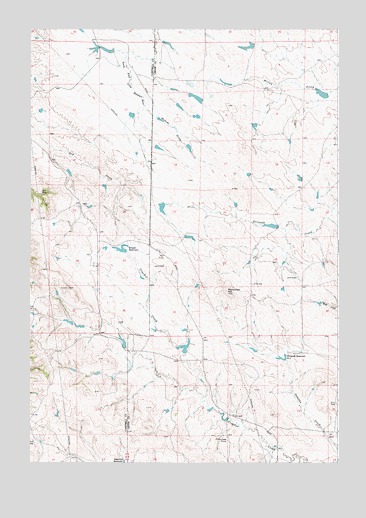 Bonnie Reservoir, WY USGS Topographic Map