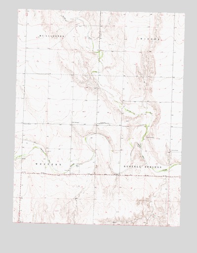 West of Russell Springs, KS USGS Topographic Map