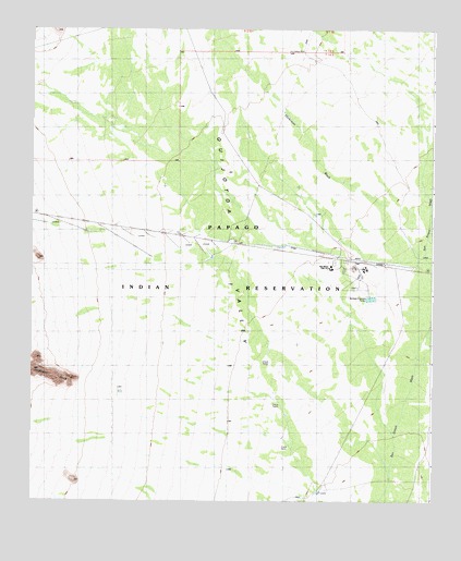 West of Wahak Hotrontk, AZ USGS Topographic Map