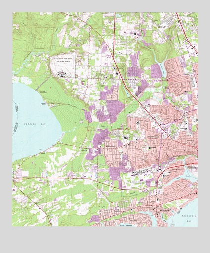 West Pensacola, FL USGS Topographic Map