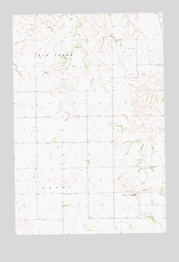 West Twin Butte, ND USGS Topographic Map