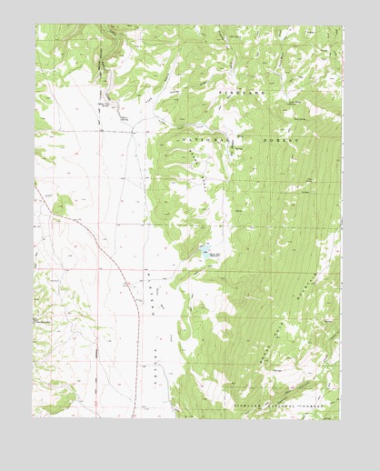 Boobe Hole Reservoir, UT USGS Topographic Map