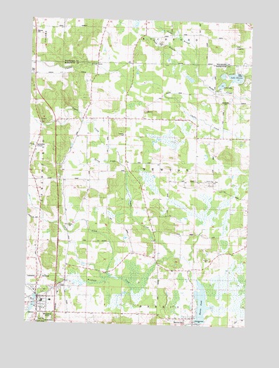 Westfield East, WI USGS Topographic Map