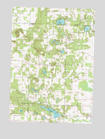 Westfield West, WI USGS Topographic Map