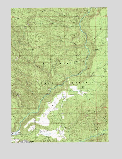 Westfir East, OR USGS Topographic Map