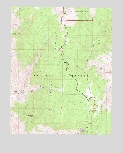 Westgard Pass, CA USGS Topographic Map