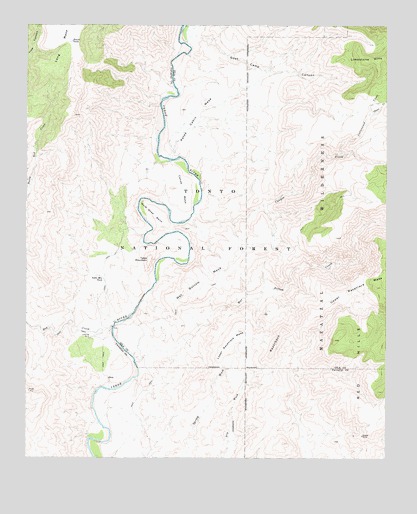 Wet Bottom Mesa, AZ USGS Topographic Map