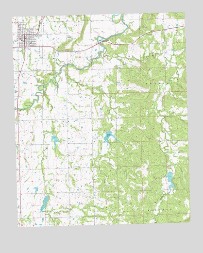 Wetumka, OK USGS Topographic Map
