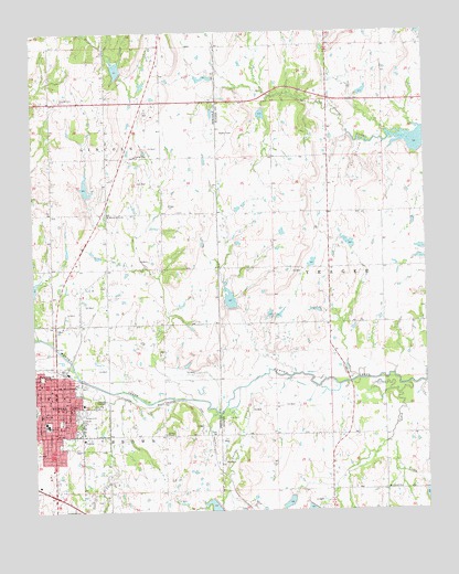 Wewoka East, OK USGS Topographic Map