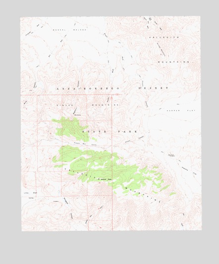 Whale Peak, CA USGS Topographic Map