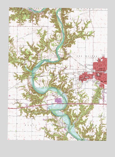 Boone West, IA USGS Topographic Map