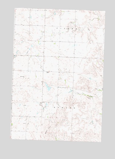 Wheeler Hills, ND USGS Topographic Map